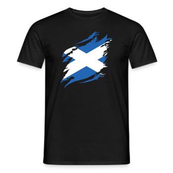 Scotland Flag Scottish Flag Alba GB UK - Men's T-Shirt - black - Front - AI Model Male 178 light (178cm)