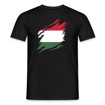 Hungary Flag Hungarian Flag Balaton Hungary - Men's T-Shirt - black - Front - AI Model Male 178 light (178cm)