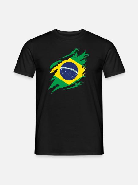 Brazil Flag Brazilian Flag South America - Men's T-Shirt - black