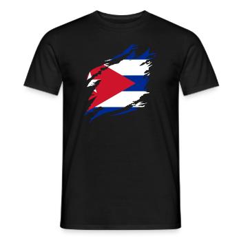 Cuba Flag Caribbean Holiday Cuba Travel Havana - Men's T-Shirt - black - Front - AI Model Male 178 light (178cm)