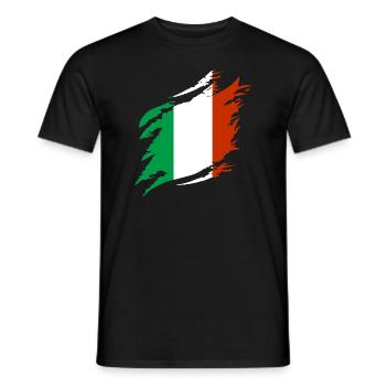 Italie Drapeau Vintage Drapeau Italien Occasion Look - T-shirt homme - noir - Devant - AI Model Male 178 light (178cm)