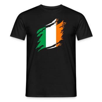 Drapeau irlandais Vintage Drapeau irlandais Dublin - T-shirt homme - noir - Devant - AI Model Male 178 light (178cm)