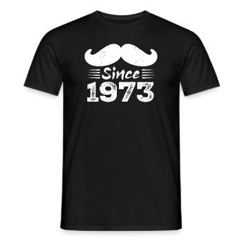 Geschenk zum 51. Geburtstag - Vintage 1973 Schnurrbart - Männer T-Shirt - Schwarz - Vorne - AI Model Male 178 light (178cm)