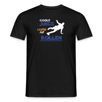 Rollschuh fahren Spruch coole Jungs - Männer T-Shirt - Schwarz - Vorne - AI Model Male 178 light (178cm)