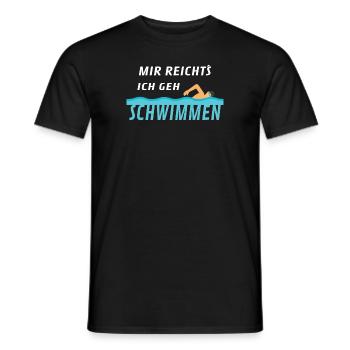 Schwimmen Schwimmer lustiger Spruch - Männer T-Shirt - Schwarz - Vorne - AI Model Male 178 light (178cm)