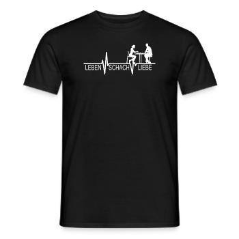 Schach Schachspiel Schachfiguren Design - Männer T-Shirt - Schwarz - Vorne - AI Model Male 178 light (178cm)