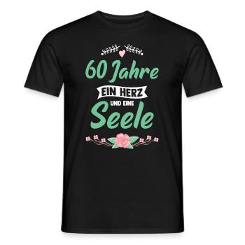 60 Jahre verheiratet Jahrestag sechzigster - Männer T-Shirt - Schwarz - Vorne - AI Model Male 178 light (178cm)