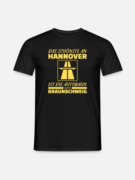 Fan T-Shirt Braunschweig Fußball Derby Stadion - Männer T-Shirt - Schwarz
