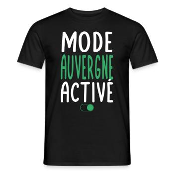 Mode Auvergne Activé - Idée Cadeau - T-shirt homme - noir - Devant - AI Model Male 178 light (178cm)