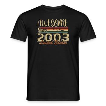 Les légendes sont nées en 2003 Vintage 2003 - T-shirt homme - noir - Devant - AI Model Male 178 light (178cm)