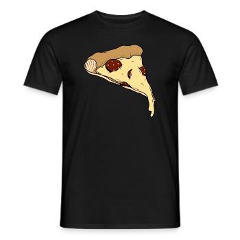Pizza - Männer T-Shirt - Schwarz - Vorne - AI Model Male 178 light (178cm)