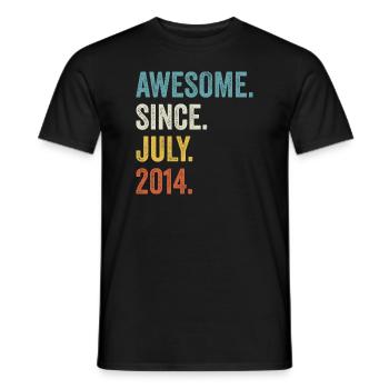 Awesome Since July 2014 8. Geburtstag - Männer T-Shirt - Schwarz - Vorne - AI Model Male 178 light (178cm)
