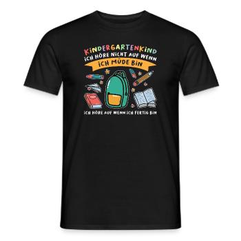 Kindergarten Anfang Kindergartenanfänger Geschenk - Männer T-Shirt - Schwarz - Vorne - AI Model Male 178 light (178cm)