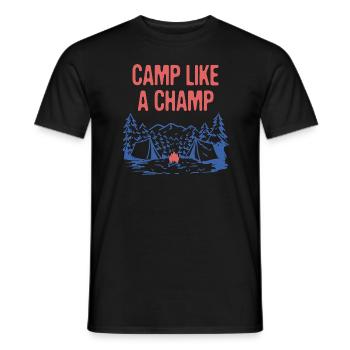 Campez comme un champion Camp d’été Camp tropical Camper - T-shirt homme - noir - Devant - AI Model Male 178 light (178cm)
