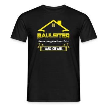 Bauleiter Bauaufsicht Bauarbeiter Geschenk - Männer T-Shirt - Schwarz - Vorne - AI Model Male 178 light (178cm)