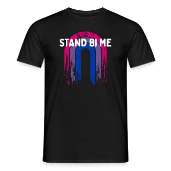 Stand Bi Me Bisexual LGBTQ Bi Pride LGBT Couples - Männer T-Shirt - Schwarz - Vorne - AI Model Male 178 light (178cm)