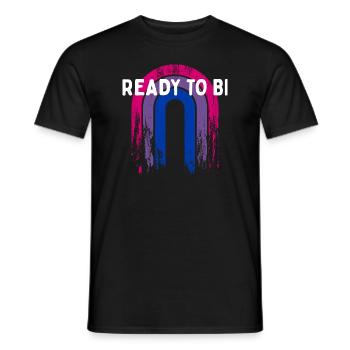 Prêt à Bi Bisexuel LGBTQ Bi Pride LGBT Drôle - T-shirt homme - noir - Devant - AI Model Male 178 light (178cm)
