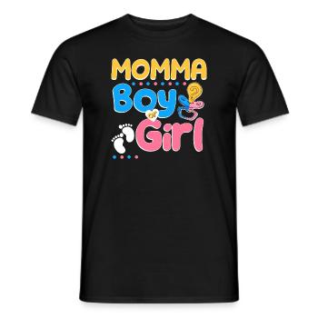 Pink or Blue Momma Loves You Best Mom Ever - Männer T-Shirt - Schwarz - Vorne - AI Model Male 178 light (178cm)