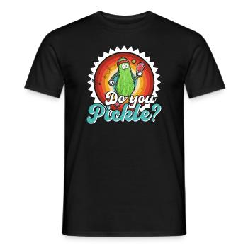 Pickelball Pickle Gurke Schläger Lustig - Männer T-Shirt - Schwarz - Vorne - AI Model Male 178 light (178cm)