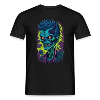 Zombie Illustration - Männer T-Shirt - Schwarz - Vorne - AI Model Male 178 light (178cm)