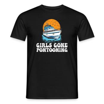 Girls Gone Pontooning Girls Trip Drinking Party - Männer T-Shirt - Schwarz - Vorne - AI Model Male 178 light (178cm)
