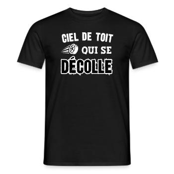 ciel de toit qui se décolle - T-shirt homme - noir - Devant - AI Model Male 178 light (178cm)