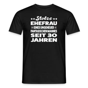 30 Jahre Ehe Ehefrau Perlenhochzeit Geschenk - Männer T-Shirt - Schwarz - Vorne - AI Model Male 178 light (178cm)