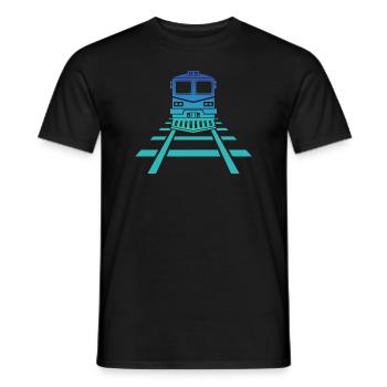 Railway Station Railway Model Railway - Men's T-Shirt - black - Front - AI Model Male 178 light (178cm)