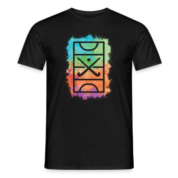 Joueur de hockey sur gazon Joueur de hockey Hockey - T-shirt homme - noir - Devant - AI Model Male 178 light (178cm)