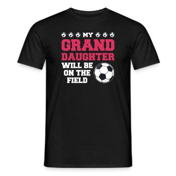 Fußball Oma Enkelin Fußball Oma Sport Geschenk - Männer T-Shirt - Schwarz - Vorne - AI Model Male 178 light (178cm)