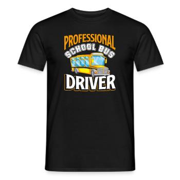 School Bus Driver Professional School Bus Driver - Men's T-Shirt - black - Front - AI Model Male 178 light (178cm)