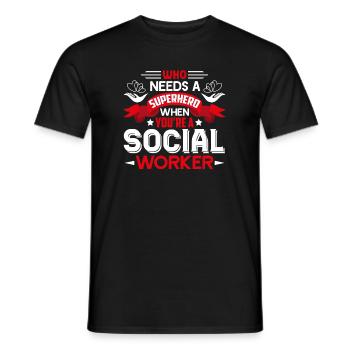 Social Worker You're A Social Worker - Men's T-Shirt - black - Front - AI Model Male 178 light (178cm)