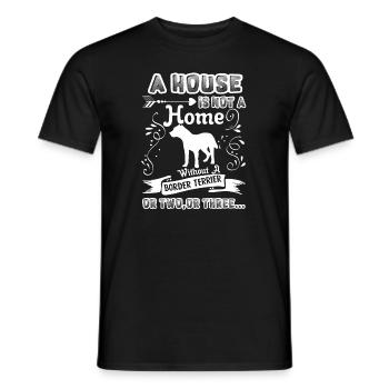 Border Terrier Home Without Border Terrier - Men's T-Shirt - black - Front - AI Model Male 178 light (178cm)