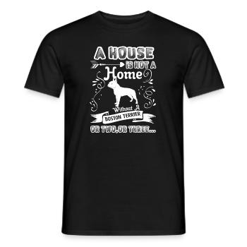 Boston Terrier Home Without Boston Terrier - Men's T-Shirt - black - Front - AI Model Male 178 light (178cm)