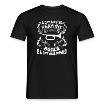 Bugle A Day Playing Bugle - Men's T-Shirt - black - Front - AI Model Male 178 light (178cm)