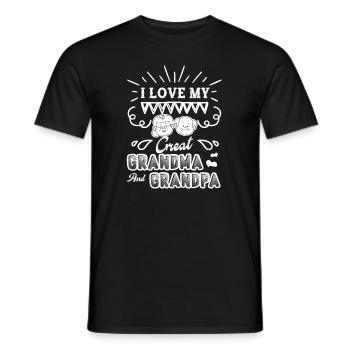 Father's Day I Love My Grandpa - Men's T-Shirt - black - Front - AI Model Male 178 light (178cm)
