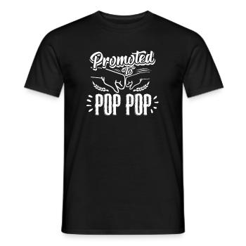 Father's Day Promoted To Pop Pop - Men's T-Shirt - black - Front - AI Model Male 178 light (178cm)