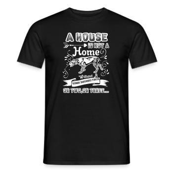 Home Without German Shorthaired Pointer - Men's T-Shirt - black - Front - AI Model Male 178 light (178cm)