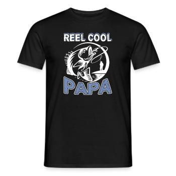 Fishing Reel Cool Papa Fishing - Men's T-Shirt - black - Front - AI Model Male 178 light (178cm)