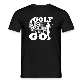 Golf Golf Is Calling I Must Go - Men's T-Shirt - black - Front - AI Model Male 178 light (178cm)