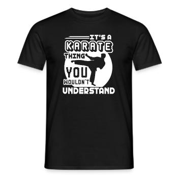 Karate It's A Karate Thing - Men's T-Shirt - black - Front - AI Model Male 178 light (178cm)