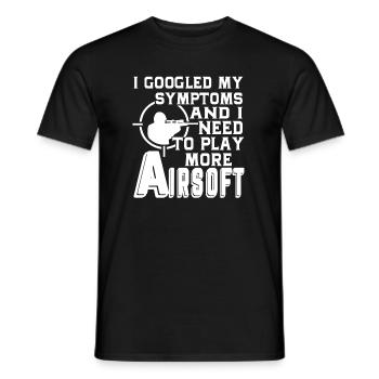 Airsoft I Need To Play More Airsoft - Men's T-Shirt - black - Front - AI Model Male 178 light (178cm)