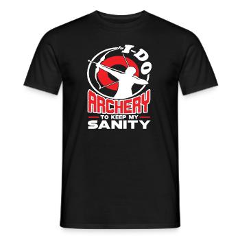 Archery I Do Archery To Keep My Sanity - Men's T-Shirt - black - Front - AI Model Male 178 light (178cm)