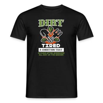 Gardening Spent All Day In The Garden - Men's T-Shirt - black - Front - AI Model Male 178 light (178cm)