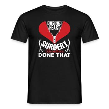 Cardiologist Open Heart Surgery Cardiologists - Men's T-Shirt - black - Front - AI Model Male 178 light (178cm)