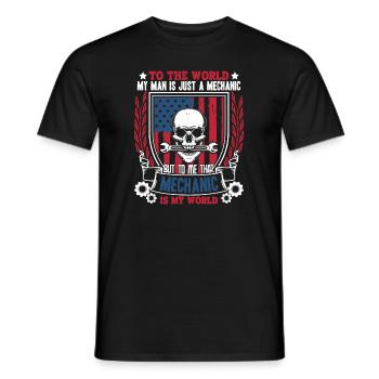 Mechanic Mechanic Is My World - Men's T-Shirt - black - Front - AI Model Male 178 light (178cm)