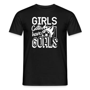 Soccer Soccer Girls Gotta Have Goals - Men's T-Shirt - black - Front - AI Model Male 178 light (178cm)