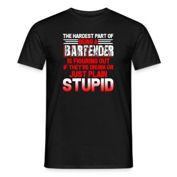 Bartender The Hardest Part Of Being A Bartender - Men's T-Shirt - black - Front - AI Model Male 178 light (178cm)