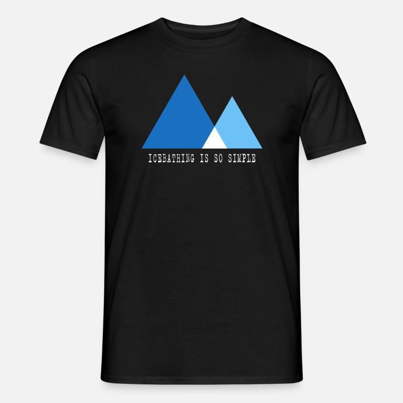 Eisbader Winterbad Kältetherapie "simple ice-bath" - Männer T-Shirt - Schwarz