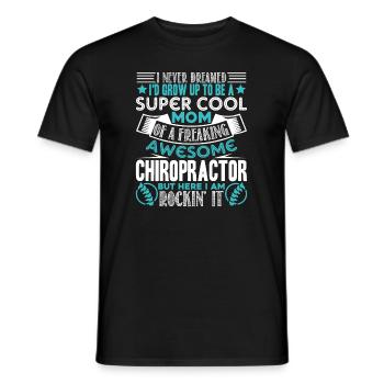 Chiropractor Super Cool Chiropractor Mom - Men's T-Shirt - black - Front - AI Model Male 178 light (178cm)